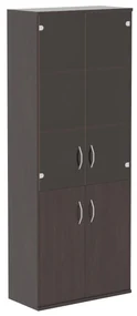 Dulap documente cu vitrina Imago wenge, 77 x 36,5 x 197, 5 cm