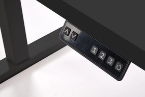 Masa de birou cu functie de reglare a inaltimii B54 negru/negru L120 cm
