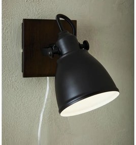 Spot de perete NATIVE 1xE14/18W/230V negru/lemn Markslöjd 108211