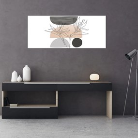 Tablou - Linie de artă flori N⁰2 (120x50 cm)