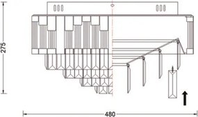 BRILAGI - Plafonieră LED reglabilă SPECTRA LED/45W/230V Ø 48 cm, finisaj auriu + telecomandă