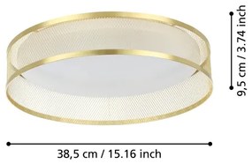 Plafonieră LED Eglo 900796 LUPPINERIA LED/20W/230V auriu