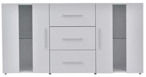 Comodă modernă cu lumini LED multicolore, Alb | Aosom Romania
