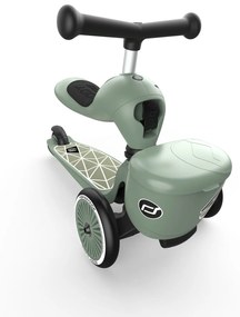 Trotineta copii cu sezut, suport jucarie, transformabila 2in1, HighwayKick 1 Lifestyle Greenlines, 1-5 ani, pana la 50 kg, Scoot  Ride