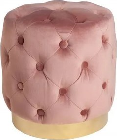 Taburete Modern Barock 35cm, roz/ auriu