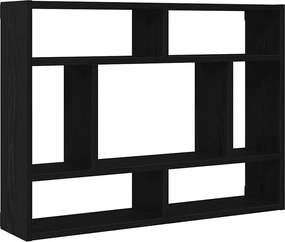 vidaXL Raft de perete stejar negru 75x16x55 cm lemn stratificat