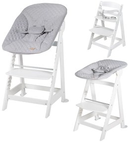 Scaun de masă pentru bebe alb Grow-Along – Roba