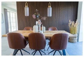 Scaune de dining maro coniac 2 buc. Monte – House Nordic