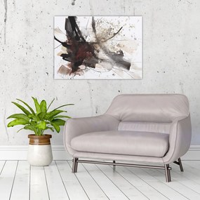 Tablou pe sticlă cu pictură abstactă (70x50 cm)