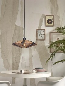 Lustra/Pendul eco din iuta Iguazu S disc 40cm, bl/nat