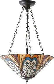 Endon 70750 - Lustră cu lanț Tiffany HECTOR 3xE27/60W/230V Ø 40 cm