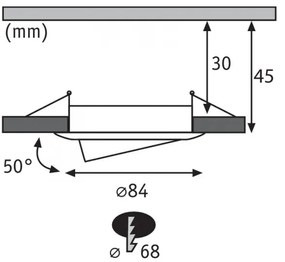 Paulmann 93871 - Spot LED încastrat COIN 6W, dimerizabil, IP23, 230V pentru baie