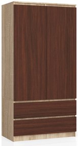 Dulap de haine Safwan (Stejar sonoma + wenge). 1069445