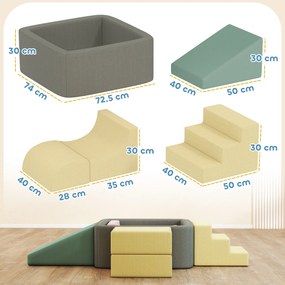 AIYAPLAY Set 7 Construcții Moi pentru Copii 3-6 ani | Aosom Romania