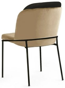 Set de scaune de sufragerie Dore Beige and Black,2 buc.