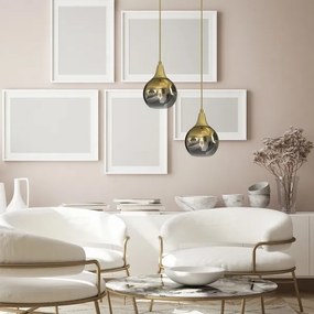 Lustră pe cablu MONTE 1xE27/60W/230V d. 15 cm aurie