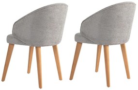 Set de scaune de sufragerie Bentley Grey and LightOak, 2 bucăți