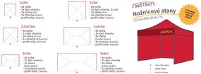 Cort pavilion 3x4,5 albastru SQ