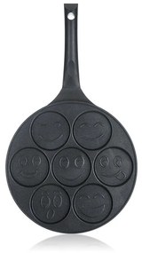 Tigaie pentru 7 clătite americane, suprafaţă antiaderentă, ALIVIA Smile, 26 cm