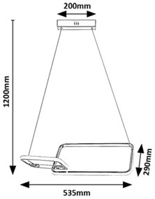 Lustra LED suspendata stil minimalist Malwen