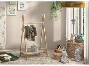Cuier pentru copii în culoare naturală din lemn de stejar 74x132 cm Forrest – Vipack