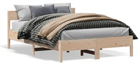 842746 vidaXL Cadru de pat cu tăblie, 150x200 cm lemn masiv pin