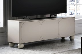 Comodă TV cu 3 uși Sonatia II 150 cm cu picioare sferice - casmir