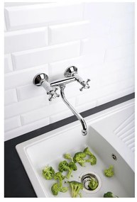 Baterie în culoarea bronzului pentru chiuvetă cu montare pe perete (1 ieșire) Antea – Sapho