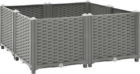 vidaXL Strat înălțat, 80x80x38 cm, polipropilenă