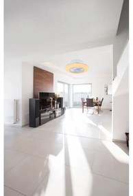 Plafoniera LED Kello 03623, cu ventilator, dimabila, cu telecomanda, 36W, 2200lm, lumina calda+neutra+rece, IP20, alba, Globo Lighting