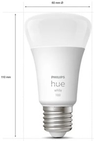 SET 2x bec LED dimabil Philips Hue WHITE E27/9,5W/230V 2700K