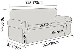 Husă multielastică impermeabilă de canapea 4Home Magic clean maro, 145 - 185 cm