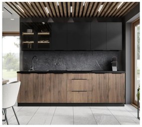 Dulap de bucătarie inferior Sobera 60 D 3S BB (negru). 1096984