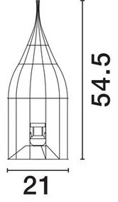 Lampadar/Lampa de podea decorativa ratan natural, NAOS H 54,5cm