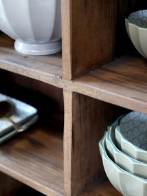 Etajeră din lemn reciclat, cu compartimente, stil rustic, Grimaud