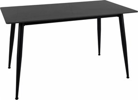 Masa RION, negru cu efect de marmura, ceramica/metal, 130x70x76 cm
