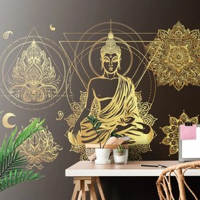 Tapet autoadeziv Buddha auriu
