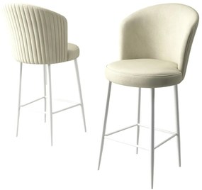 Set de scaune de bar Alte Cream and White, 4 buc., 4 buc
