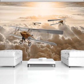 Fototapet - Avioane deasupra norilor (254x184 cm)