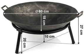 Vatră de foc rotundă, diametru 60 cm