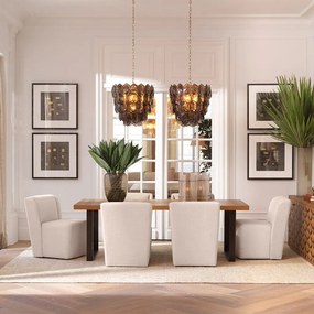 Scaun design LUX Selene, Renato ecru