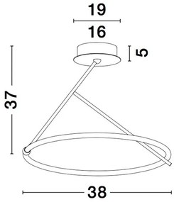 Lustra LED dimabila design modern decorativ JANUS 38cm