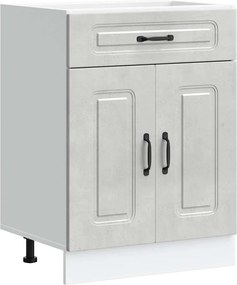 vidaXL Dulap de bază de bucătărie „Kalmar” Lemn prelucrat gri beton