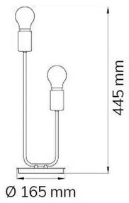 Lampă de masă YORK 2xE27/60W/230V Wofi 8255.02.10.8000