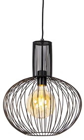 Lampă pendantă de design neagră - Wire Bake