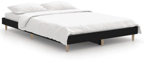 832086 vidaXL Cadru de pat, negru, 120x190 cm, lemn prelucrat