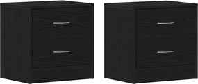 vidaXL Noptiere 2 buc stejar negru 40x30x40 cm lemn de stratificat