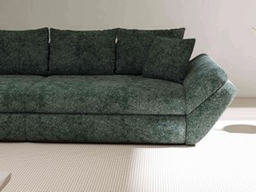 Canapea extensibilă dumonde cu ladă de depozitare si sezut confortabil din spuma high-density, Loana Euphoria Verde 300x100 cm