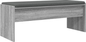 vidaXL Bancă pentru hol cu pernă Gri Sonoma 103 x 38 x 40 cm