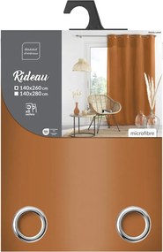 Draperie maro din microfibră 140x260 cm Absolu – douceur d'intérieur